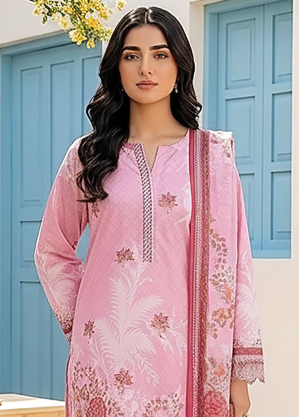 Summer Prints by Lakhany Unstitched Printed Lawn 3 Piece Suit LSM26USP LG-RL-0419 - Summer Collection