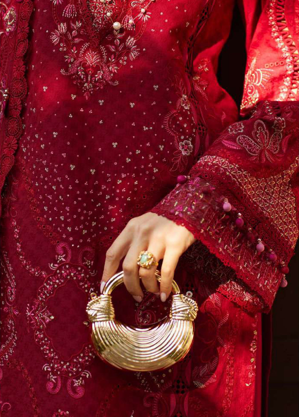 Ariya by Kanwal Malik Unstitched Embroidered Luxury Lawn 3 Piece Suit KM26UA D-5 SAFA - Summer Collection