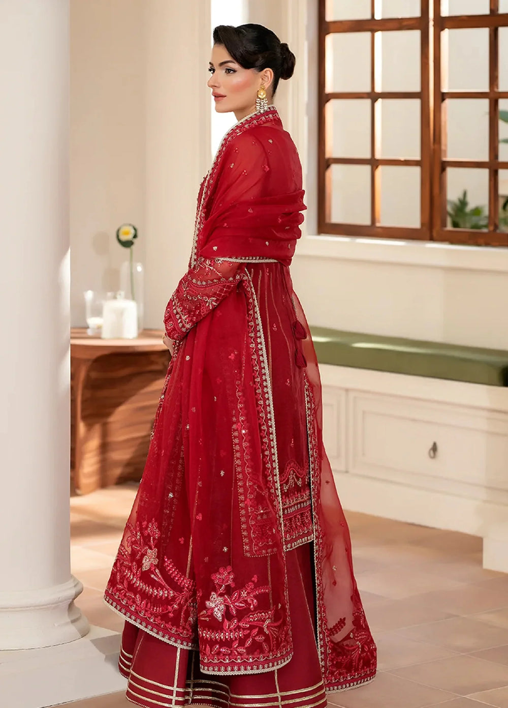 Yashfa RTW Hand Work Organza 4 Piece Suit BANUKSHA - Wedding Collection