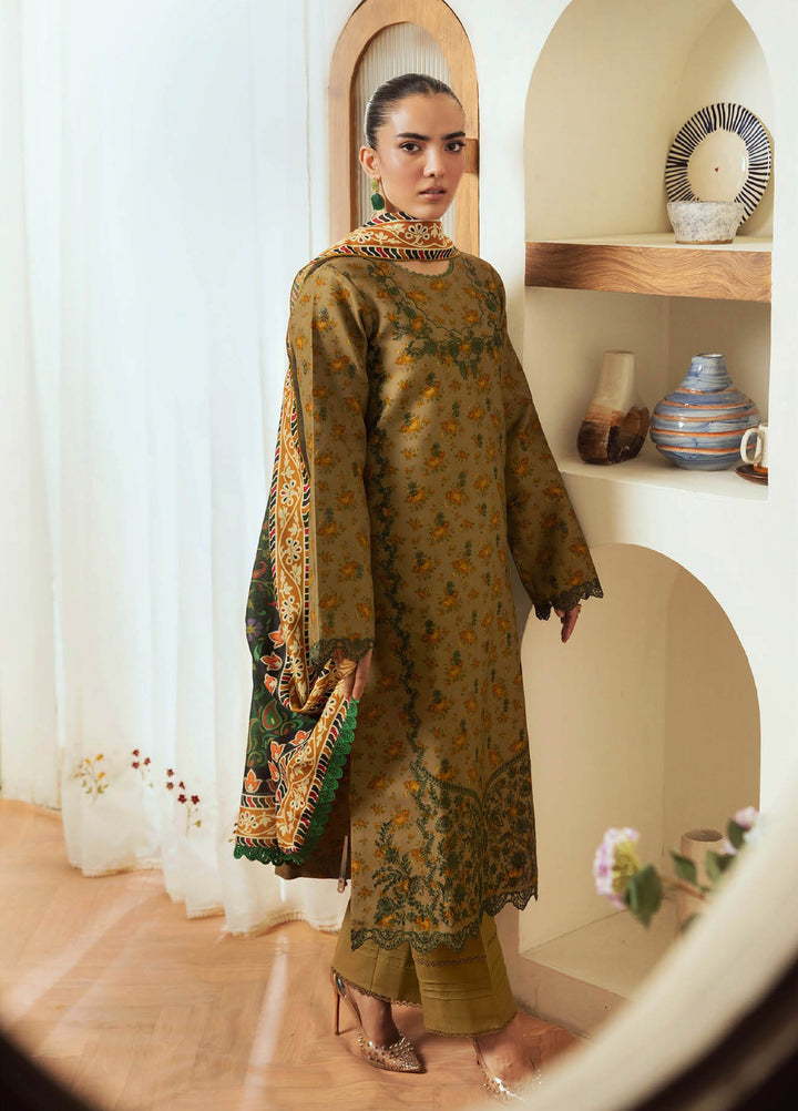 Nissa Floral Symphony by Rajbari Embroidered Marina Suits Unstitched 3 Piece RB25NM D-05 - Winter Collection