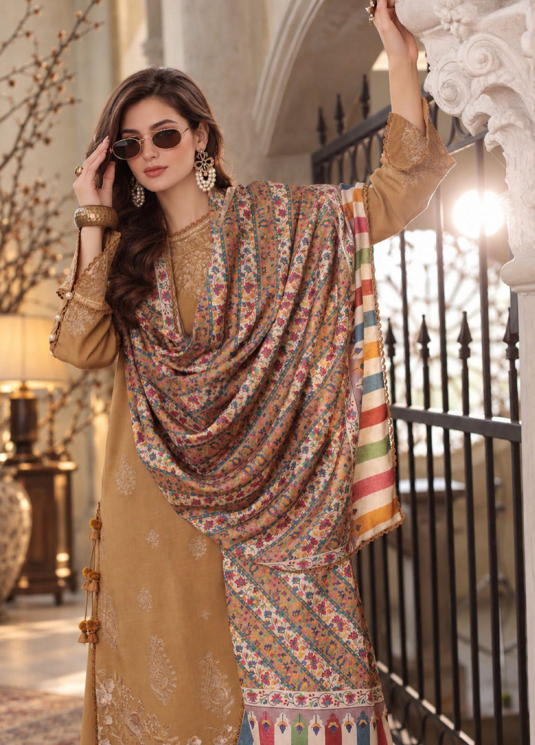 Noor by Saadia Asad Unstitched Embroidered Linen 3 Piece Suit SA26UNL D10 A - Winter Collection
