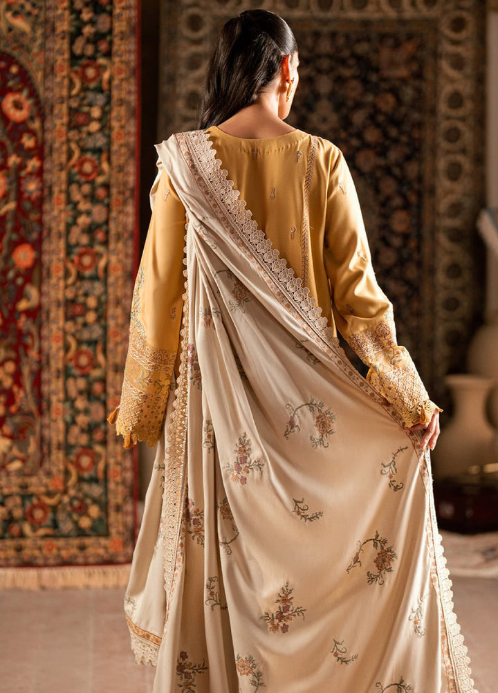 Shades Of Winter by Florent Unstitched Marina Twill Embroidered Suits 3 Piece FL25SW FL-5B - Winter Collection