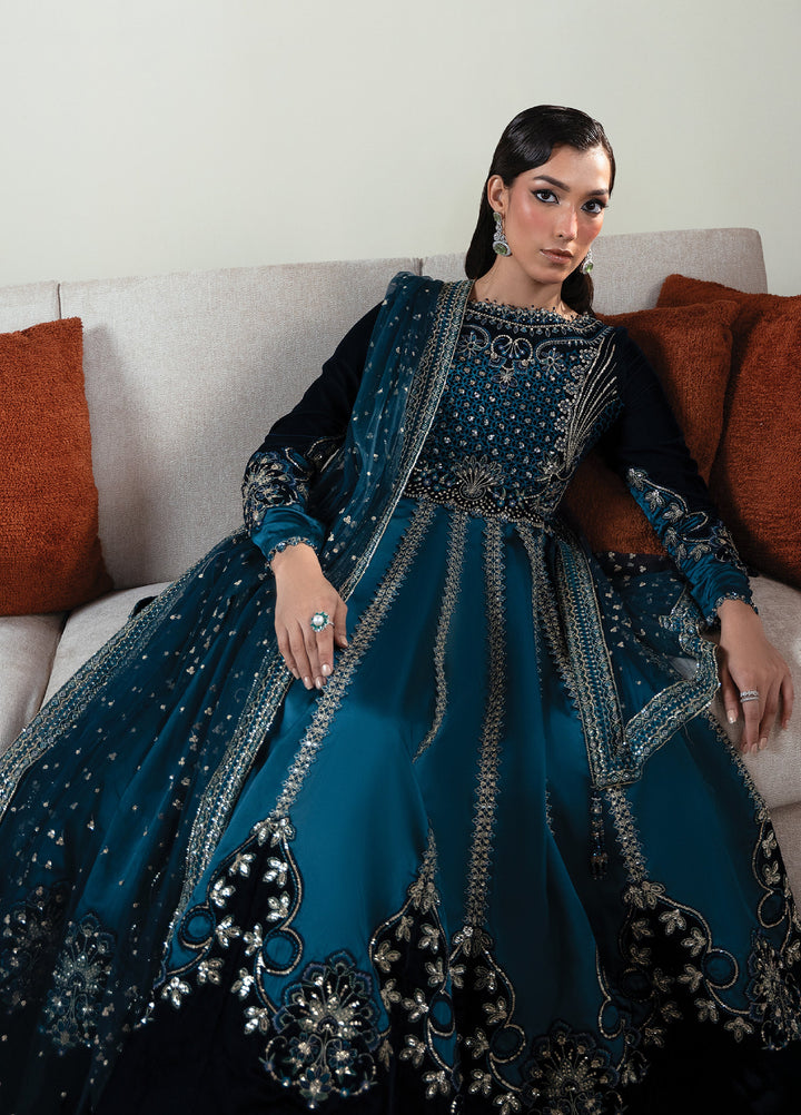 Solene By Faiza Faisal Embroidered Velvet Suits Unstitched 3 Piece FF25SV WS25-0450 - Festive Collection