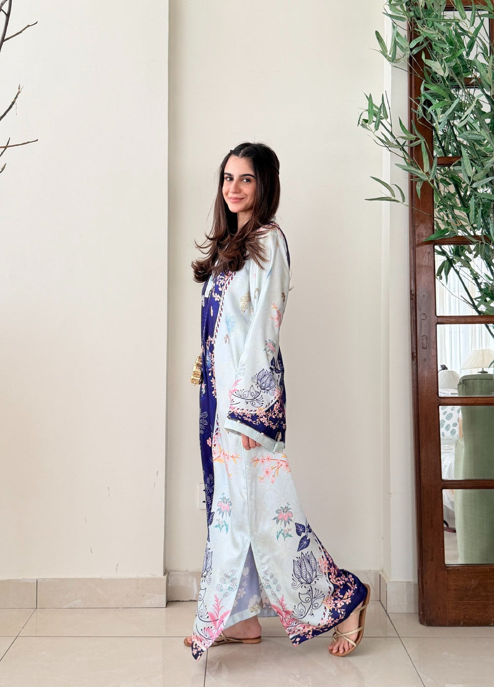 Karashe Women Pret Printed Shamooz Kaftan Twilight Bloom - Summer Collection