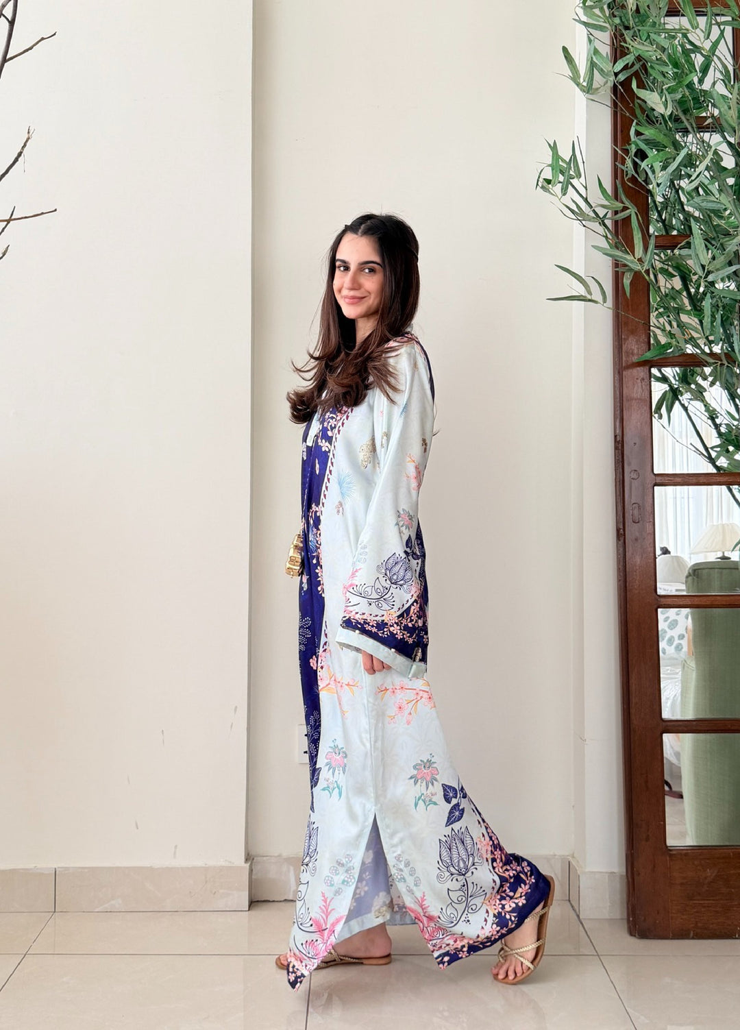 Karashe Women Pret Printed Shamooz Kaftan Twilight Bloom - Summer Collection