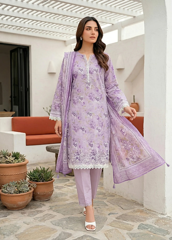 Komal by Lakhany Unstitched Embroidered Lawn 3 Piece Suit LSM26ULK LG-SG-0120 - Summer Collection