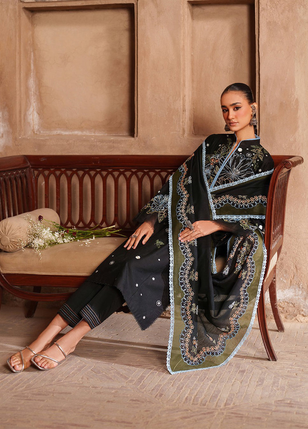 Suroor by Bin Ilyas RTW Embroidered Jacquard Lawn 3 Piece Suit BI26PSL 244A - Festive Collection