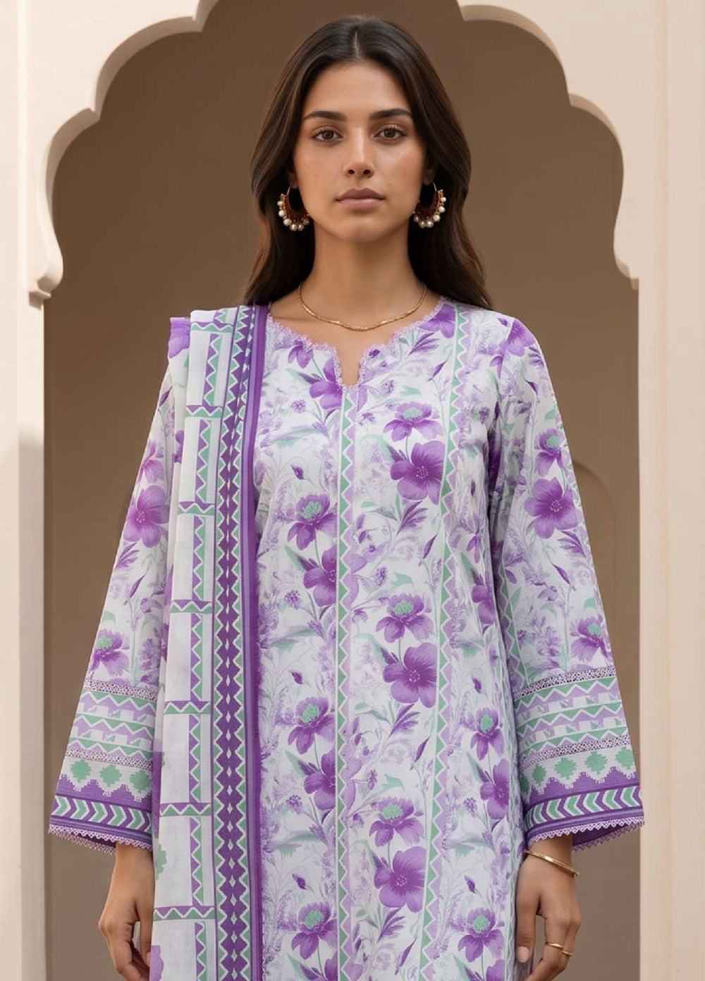 Zellbury Unstitched Printed Lawn 3 Piece Suit ZB26ULIV WUS26X38088 - Casual Collection