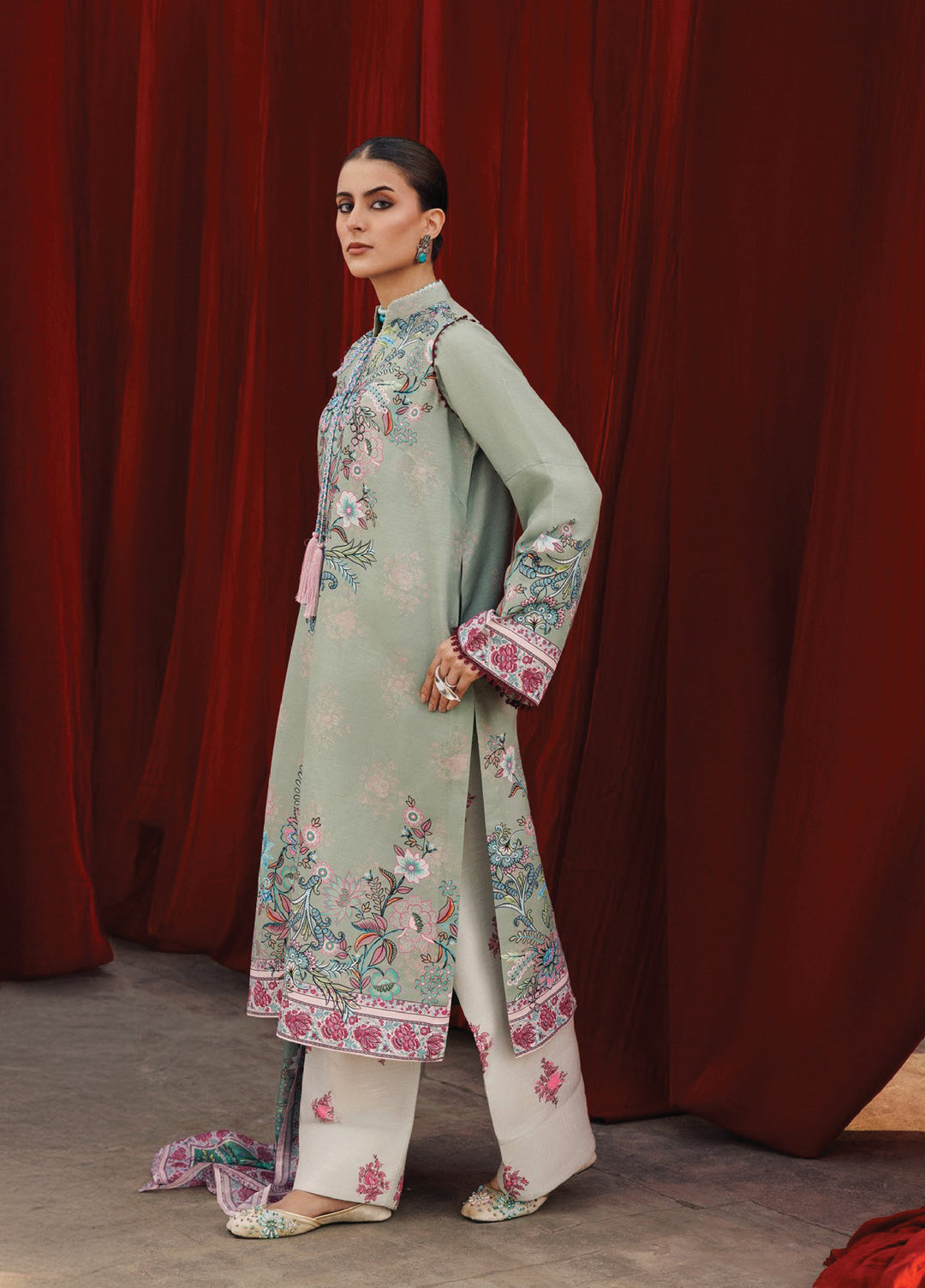 Aik Roz by Aik Atelier Unstitched Khaddar Printed Suits 3 Piece AIK25RK Look 06 - Winter Collection