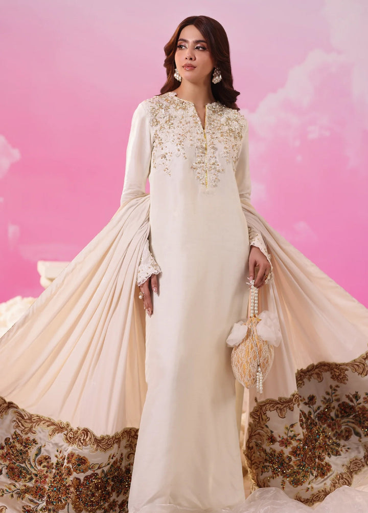 Mount Olypus by Musferah Saad Pret Embroidered Tissue Silk 2 Piece Iris Radiance - Festive Collection