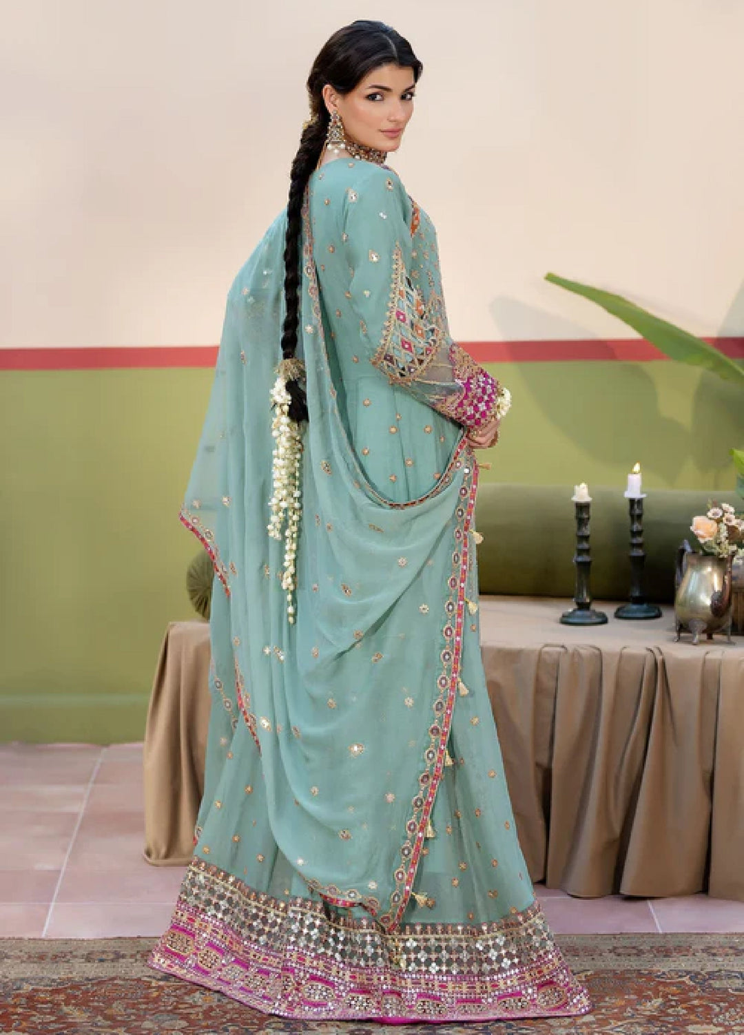 Sahellian by Meerak Women Pret Luxury Chiffon 4 Piece Bannu - Formals Collection