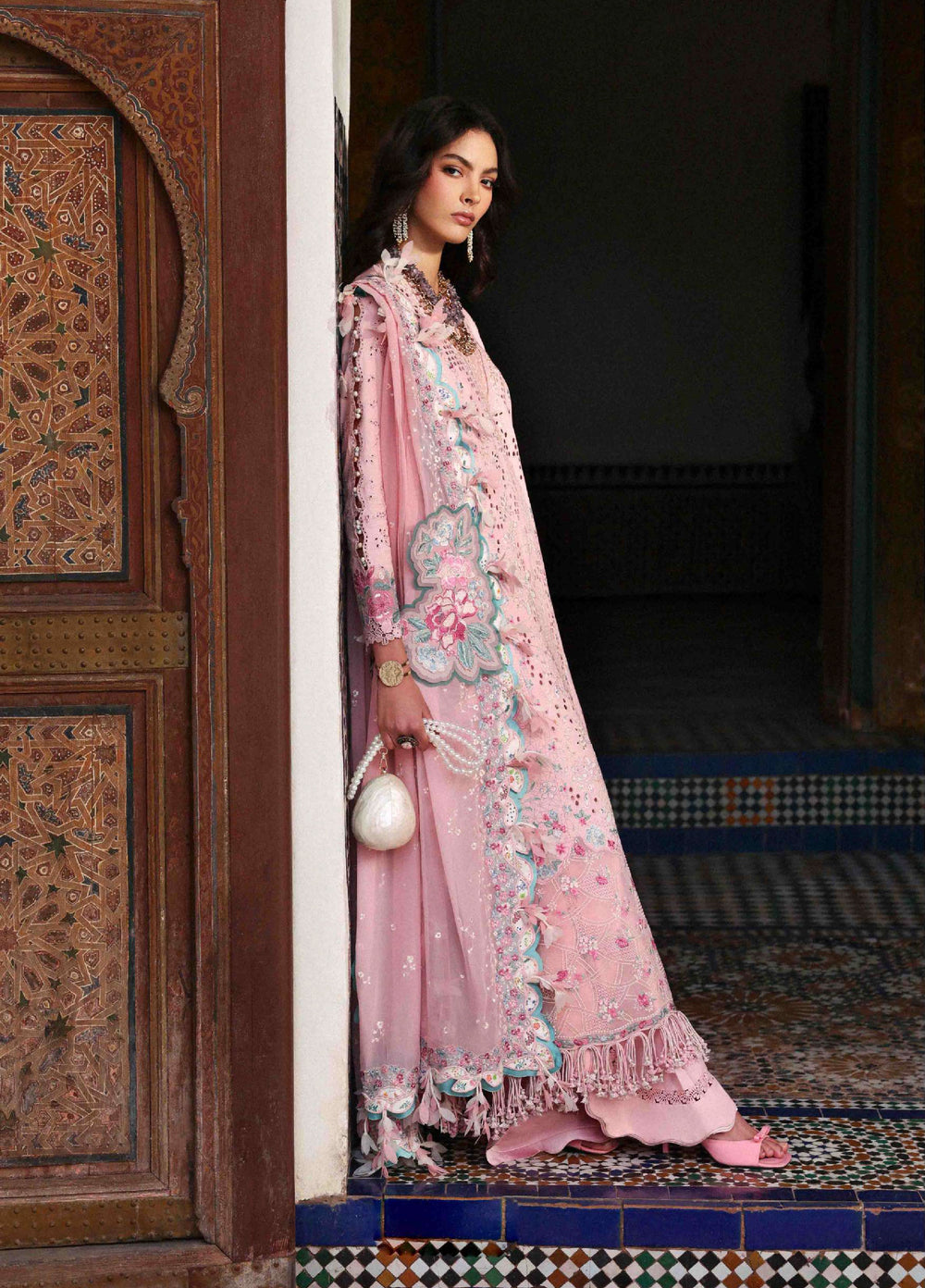 Reine by Republic Womenswear Unstitched Embroidered Luxury Lawn 3 Piece Suit RW26UTL D-02A - Eid Collection