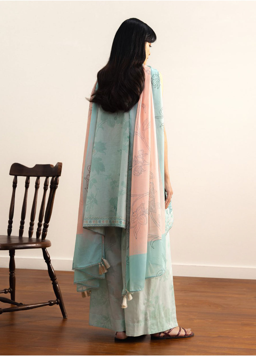 Coco by Zara Shahjahan Unstitched Printed Lawn 3 Piece Suit CZS26ULV SORA-3B - Summer Collection