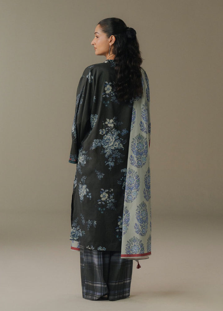 Coco by Zara Shahjahan Prints Unstitched Linen Suits 3 Piece CZS25PW Hushed Ember D-6B - Winter Collection
