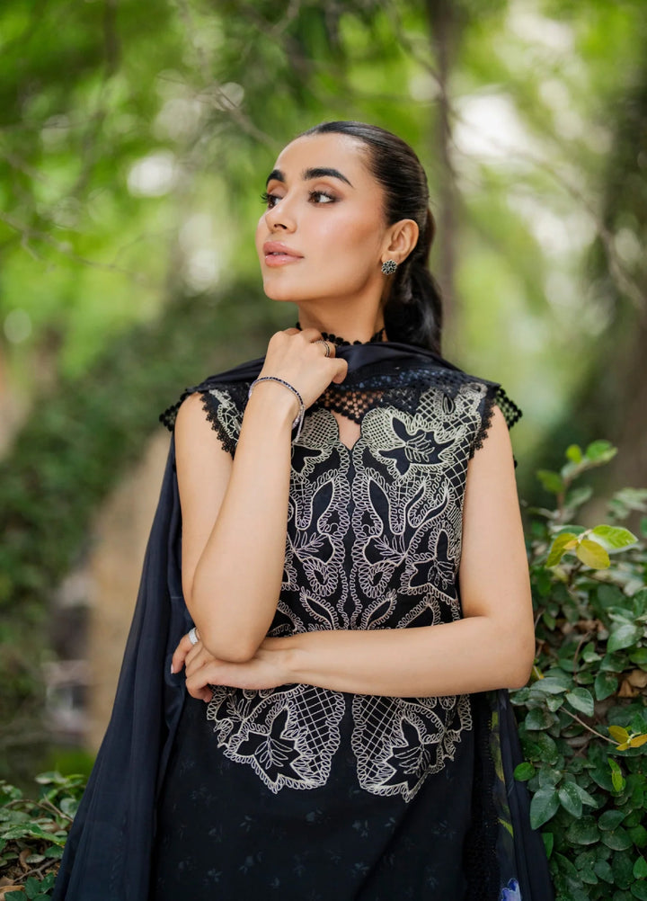 Meraki by Asifa and Nabeel Unstitched Embroidered Lawn 3 Pcs Suit AN26UM MSSL-06 Wild Flower Whimsy - Summer