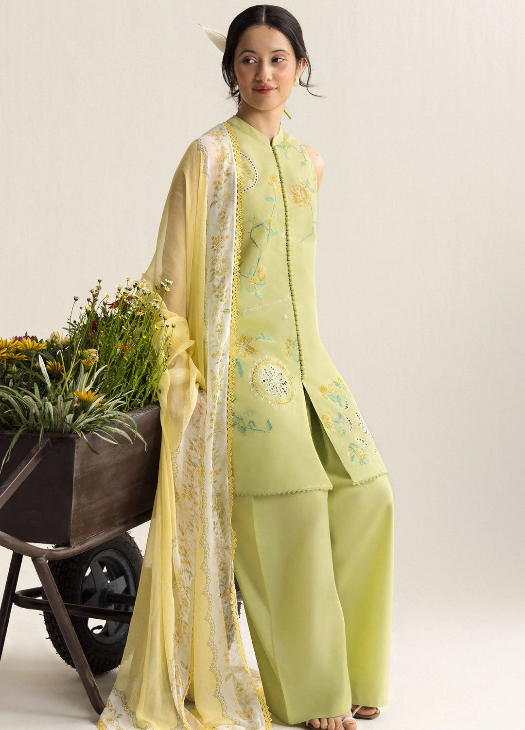 Coco by Zara Shahjahan Unstitched Embroidered Lawn 3 Piece Suit CZS26UCLP INES-6B - Eid Collection