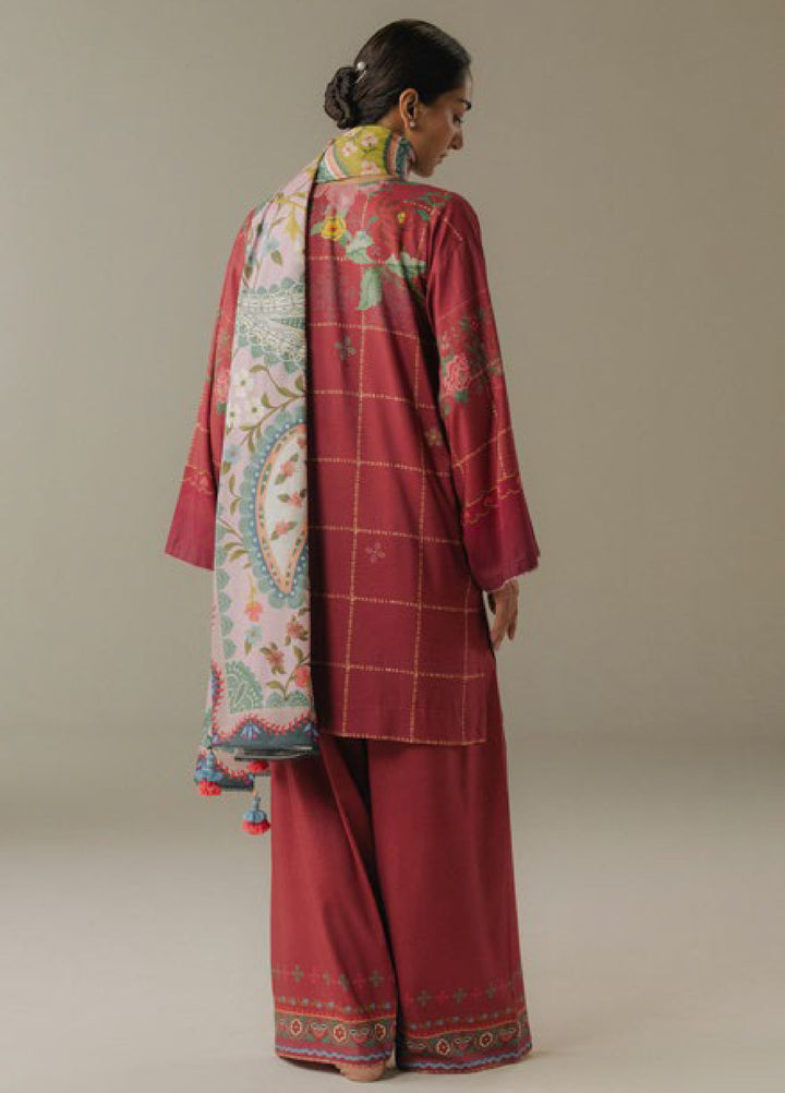 Coco by Zara Shahjahan Prints Unstitched Linen Suits 3 Piece CZS25PW Olive Hour D-5B - Winter Collection