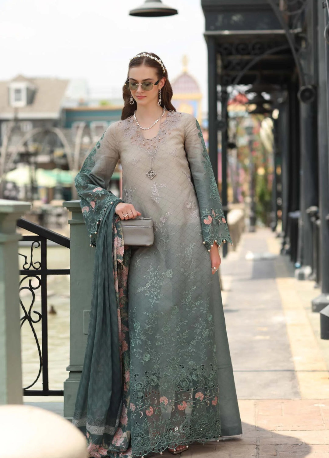 Noor Luxe by Saadia Asad Unstitched Chikankari Embroidered Lawn 3 Piece Suit SA26UNL D-4 MIREYA - Summer Collection