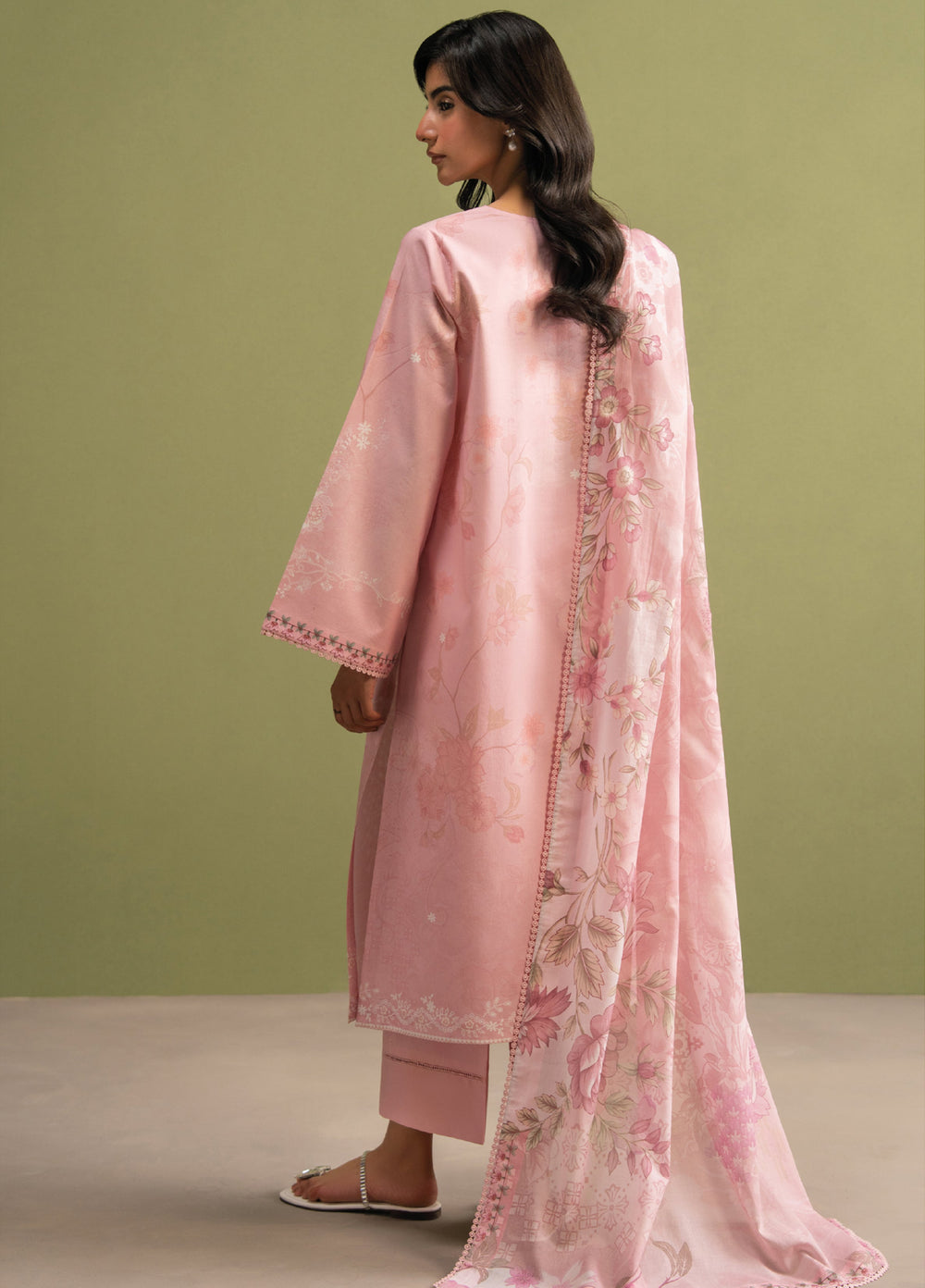 Seran Essentials Unstitched Printed Lawn 3 Piece Suit SN26UEL Elora D-04 - Summer Collection