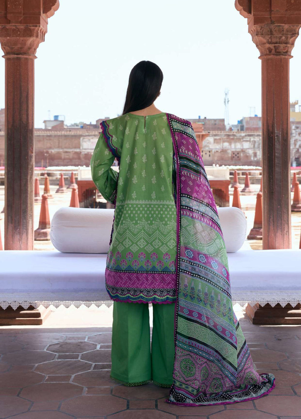 Angan by Kahf Unstitched Printed Lawn 3 Piece Suit KHF26ULA RUMI KPS-8B - Festive Collection