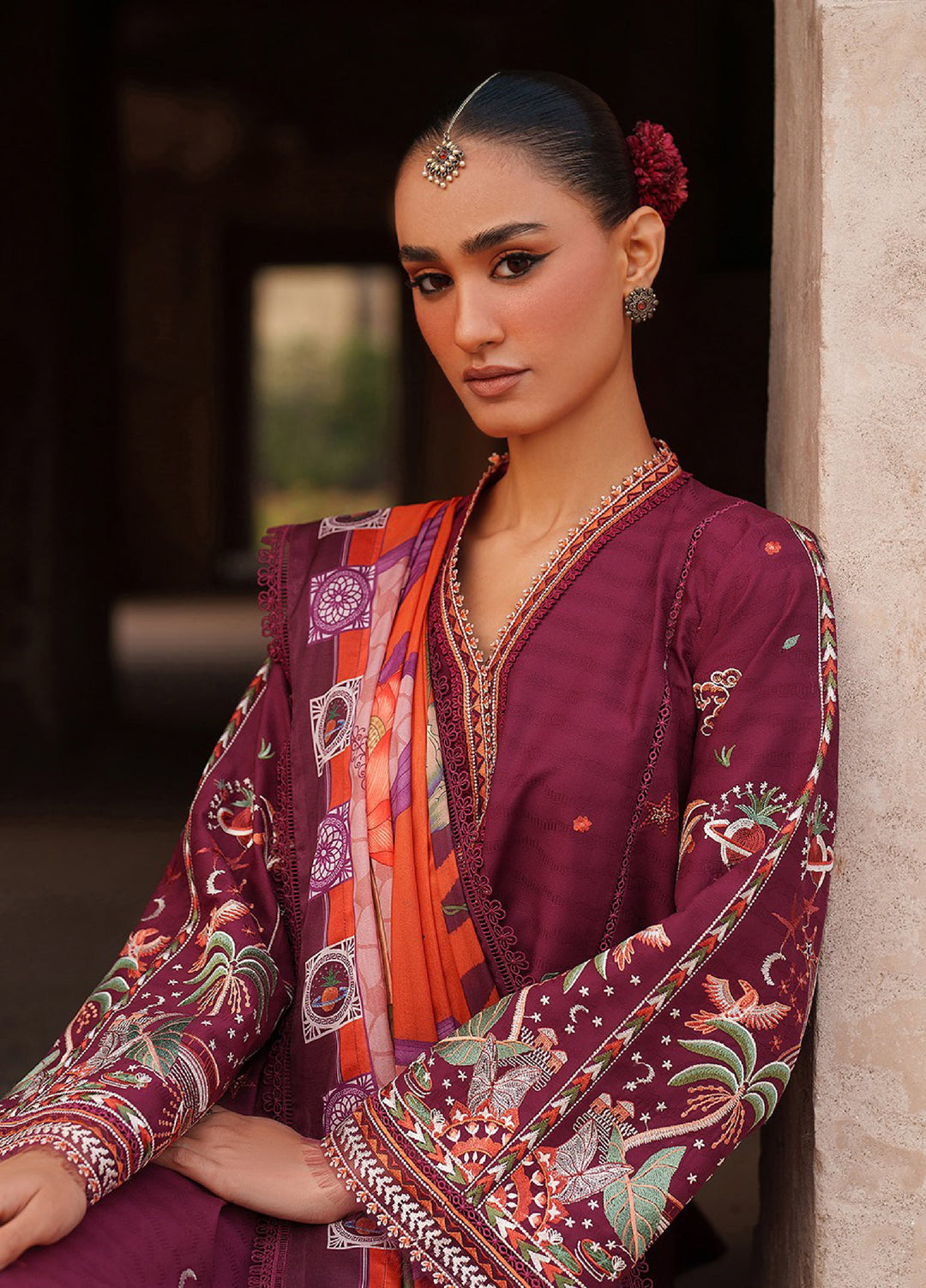 Suroor by Bin Ilyas RTW Embroidered Jacquard Lawn 3 Piece Suit BI26PSL 242A - Festive Collection