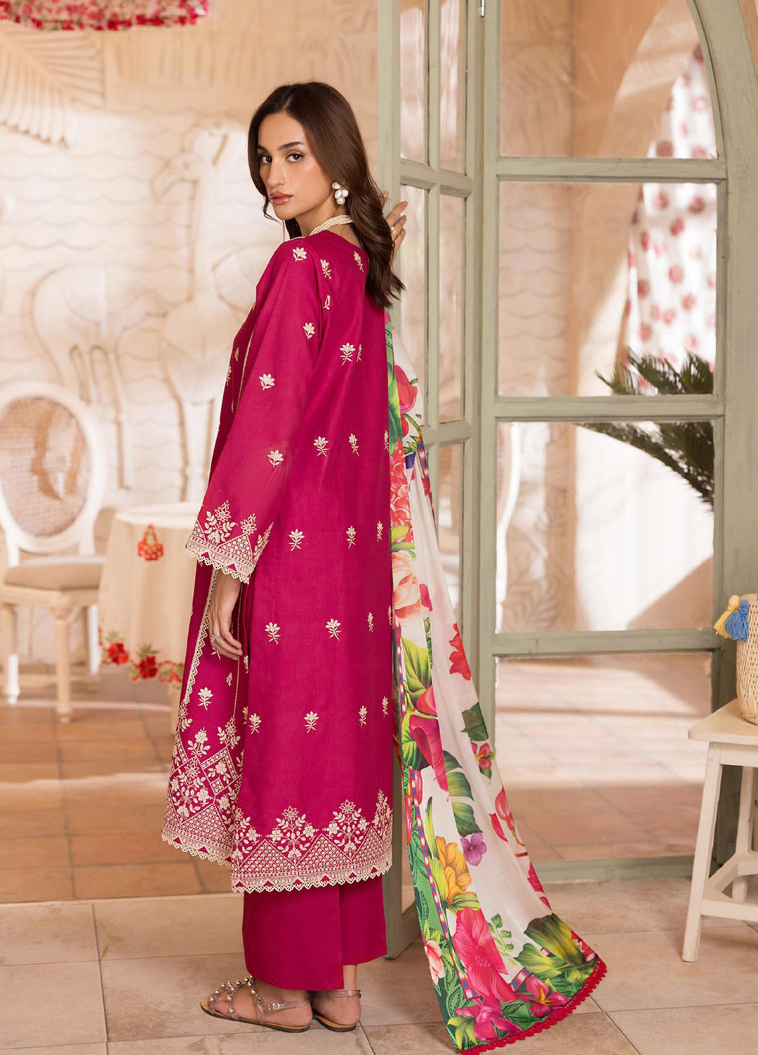 Nissa by Rajbari Unstitched Chikankari Embroidered Lawn 3 Piece Suit RB26UNCL D-9 - Summer Collection