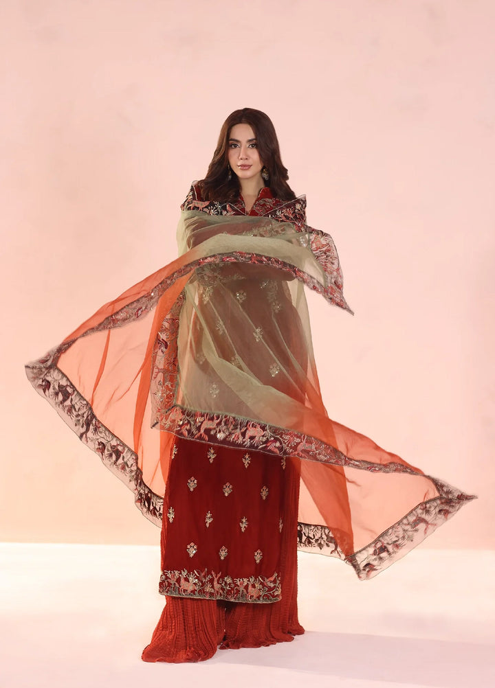 Eterna by Musferah Saad Pret Embroidered Velvet 2 Piece Ember Glow - Festive Collection