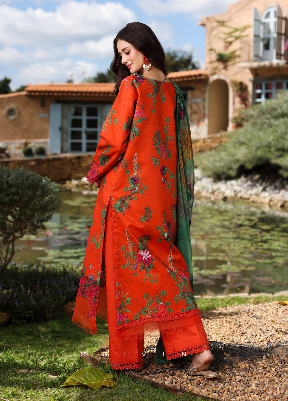 Rang Rasiya Lifestyle Lawn Unstitched Embroidered 3 Piece Suit RR25ULS OLIVINE - Summer Collection