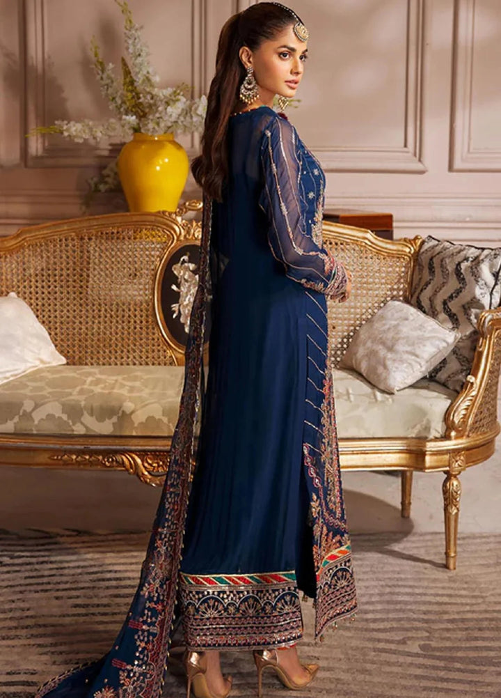 Elaine by Emaan Adeel Unstitched Embroidered Chiffon 3 Piece Suit EL-02 - Festive Collection