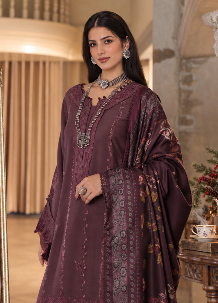 Noor by Saadia Asad Unstitched Embroidered Linen 3 Piece Suit SA26UNL D5 A - Winter Collection