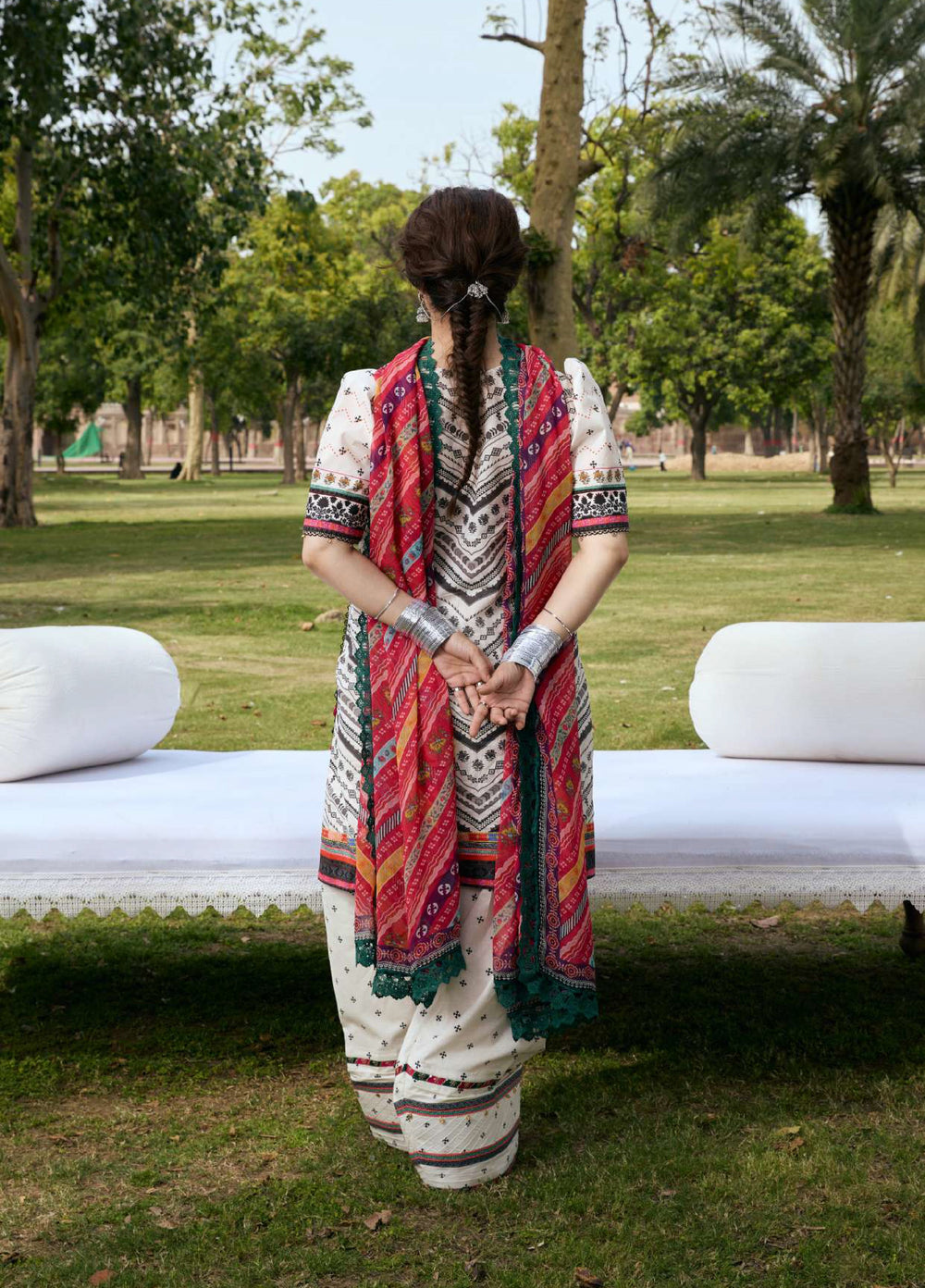 Angan by Kahf Unstitched Printed Lawn 3 Piece Suit KHF26ULA MEHRUBA KPS-2B - Festive Collection