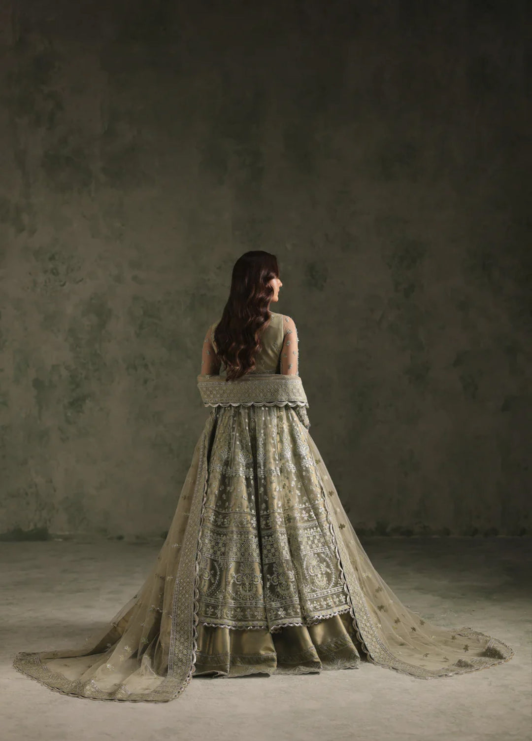 Esmeree by Imran Ramzan Embroidered Unstitched Net 3 Piece Emeraude De Sauge - Formals Collection