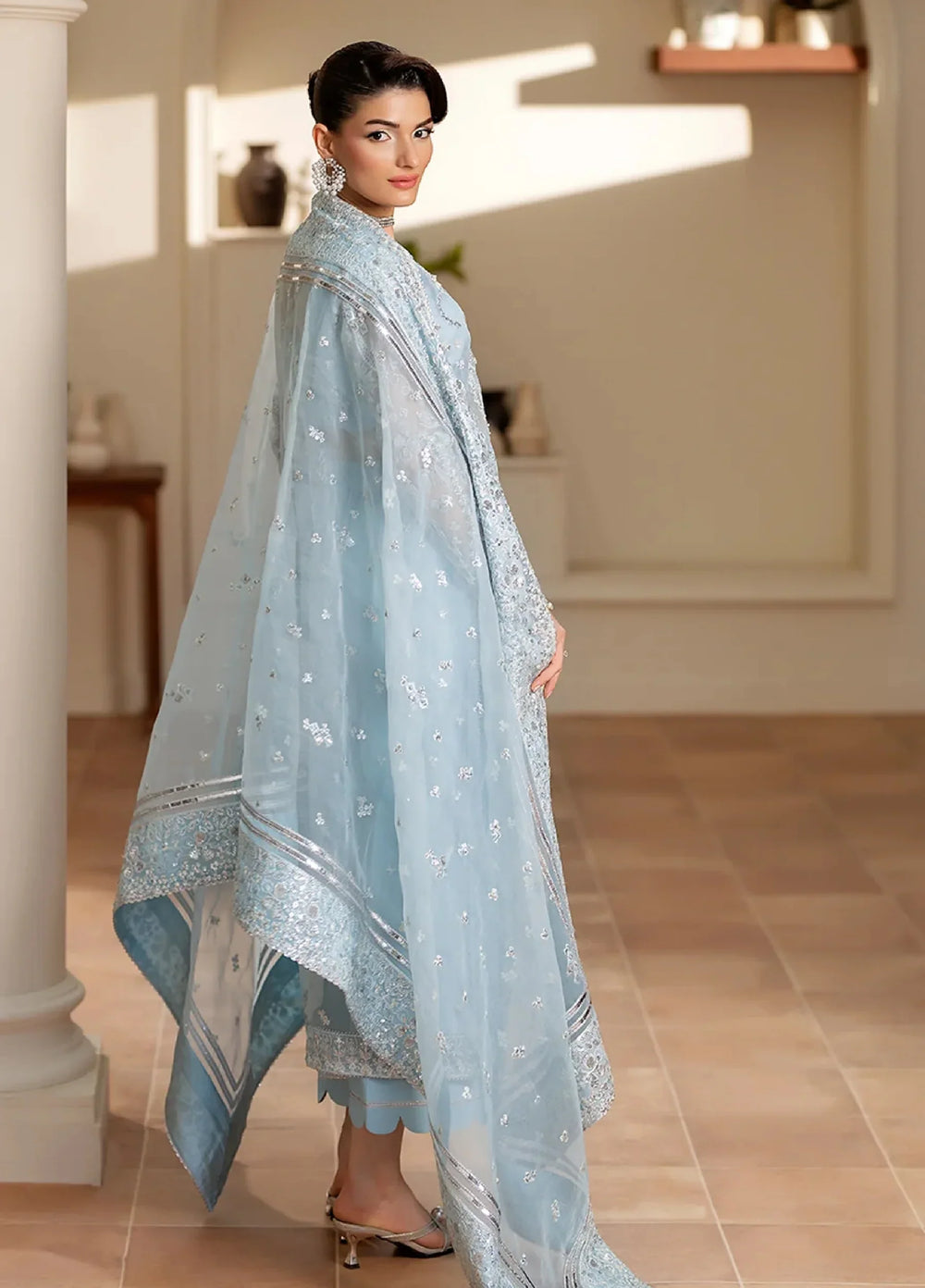 Yashfa RTW Hand Work Organza 4 Piece Suit ZINNIA - Wedding Collection