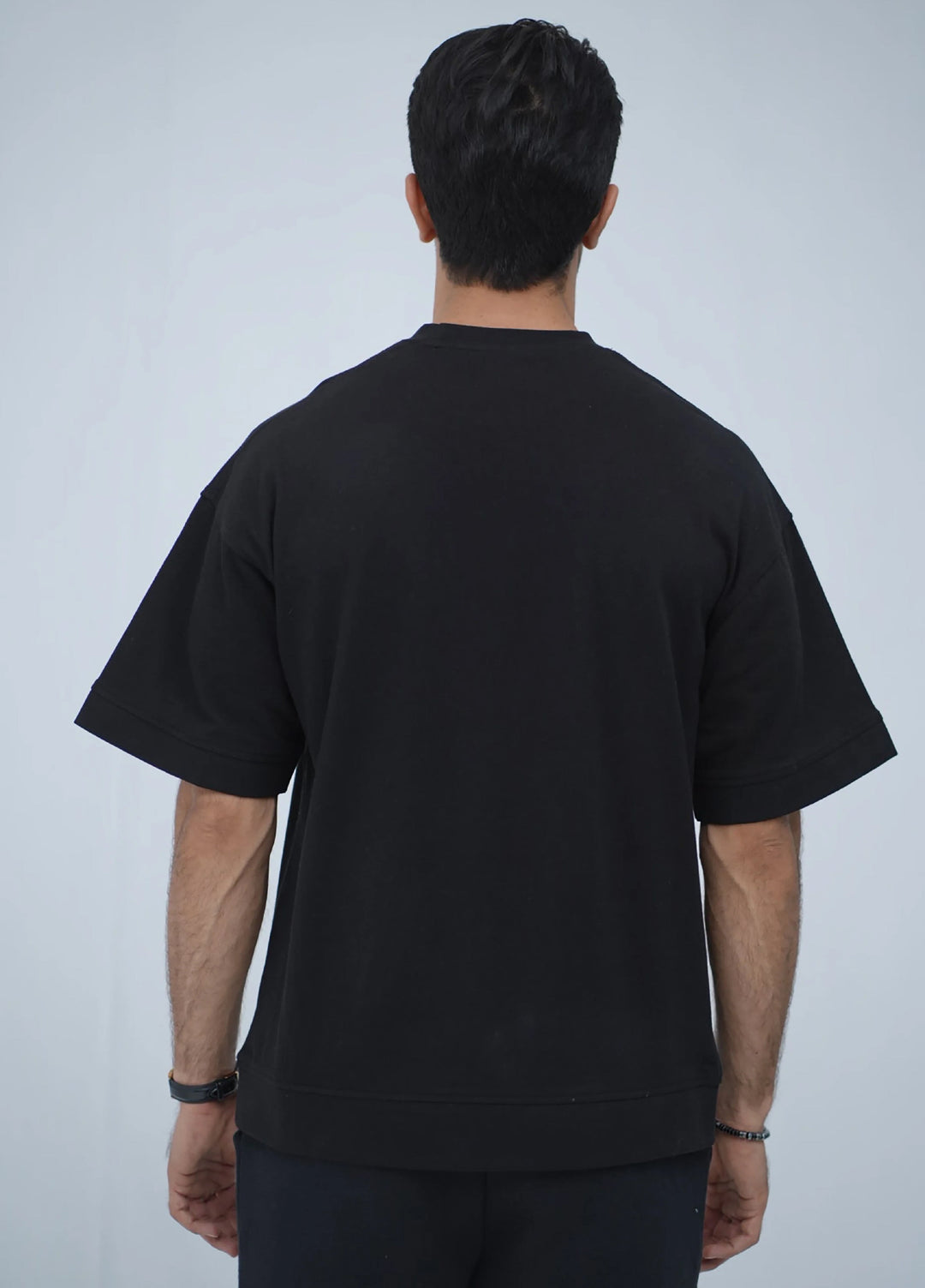 Movement Unisex Western 1 Piece Printed Cotton Tehreek Classic Oversized Tee Black - Winter Collection