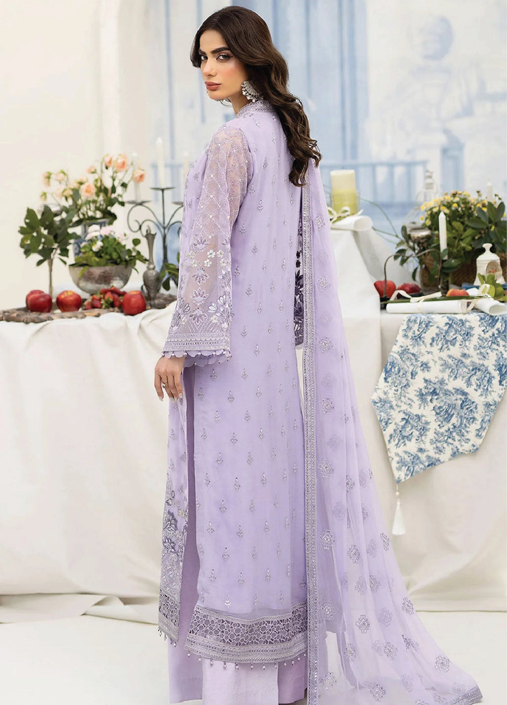 Lavish Premium Unstitched Embroidered Chiffon 3 Piece Suit Kashni - Wedding Collection