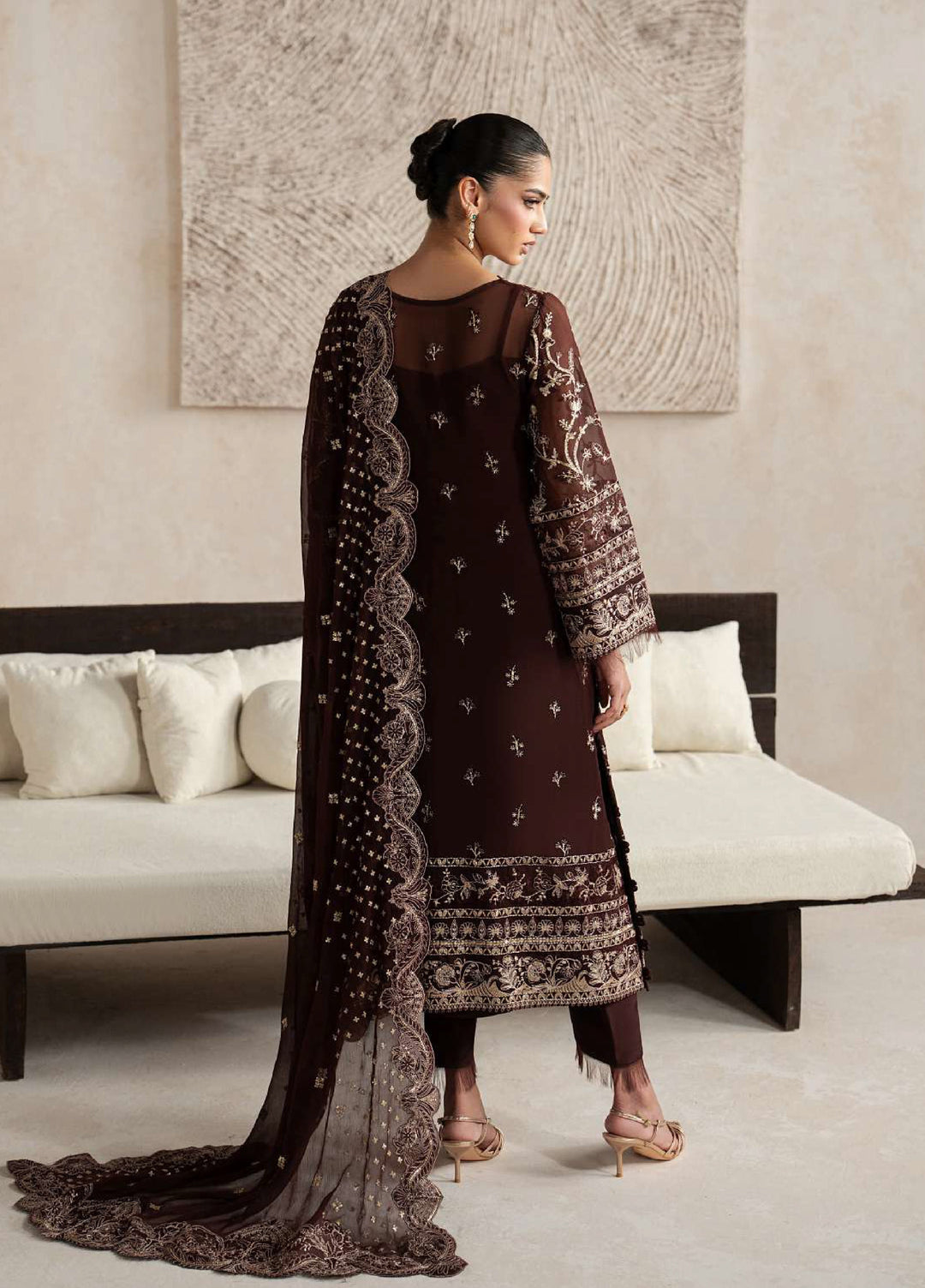 Gulaal Unstitched Embroidered Chiffon 3 Piece Suit GL26ULW Sofiya D-57 - Wedding Collection