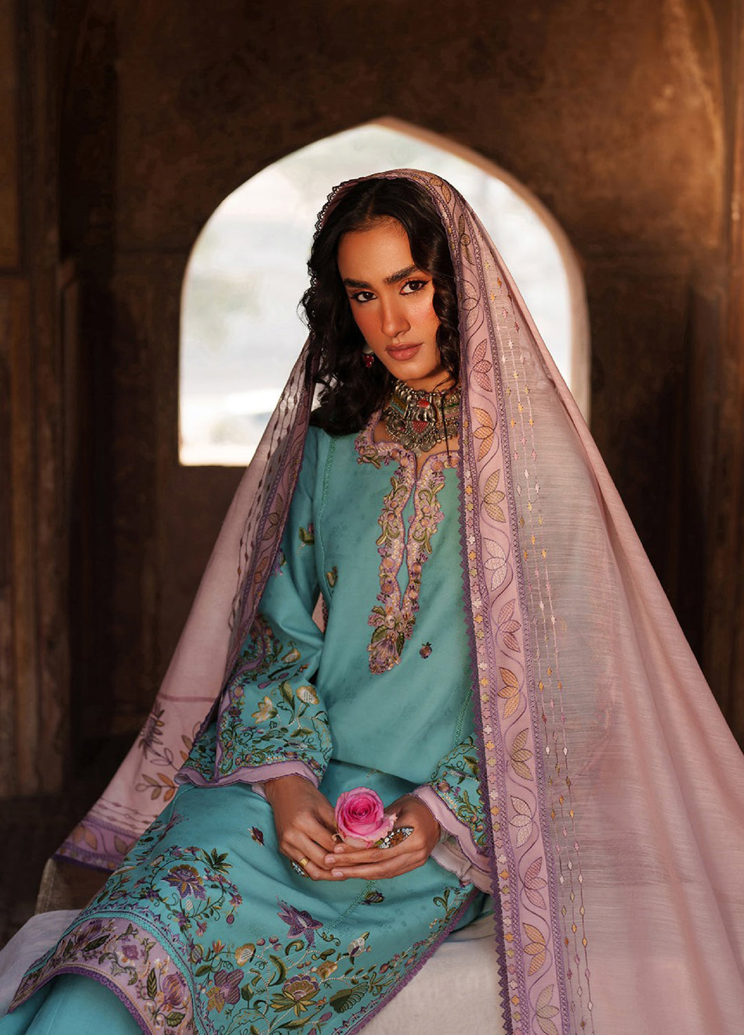 Suroor by Bin Ilyas RTW Embroidered Jacquard Lawn 3 Piece Suit BI26PSL 247A - Festive Collection