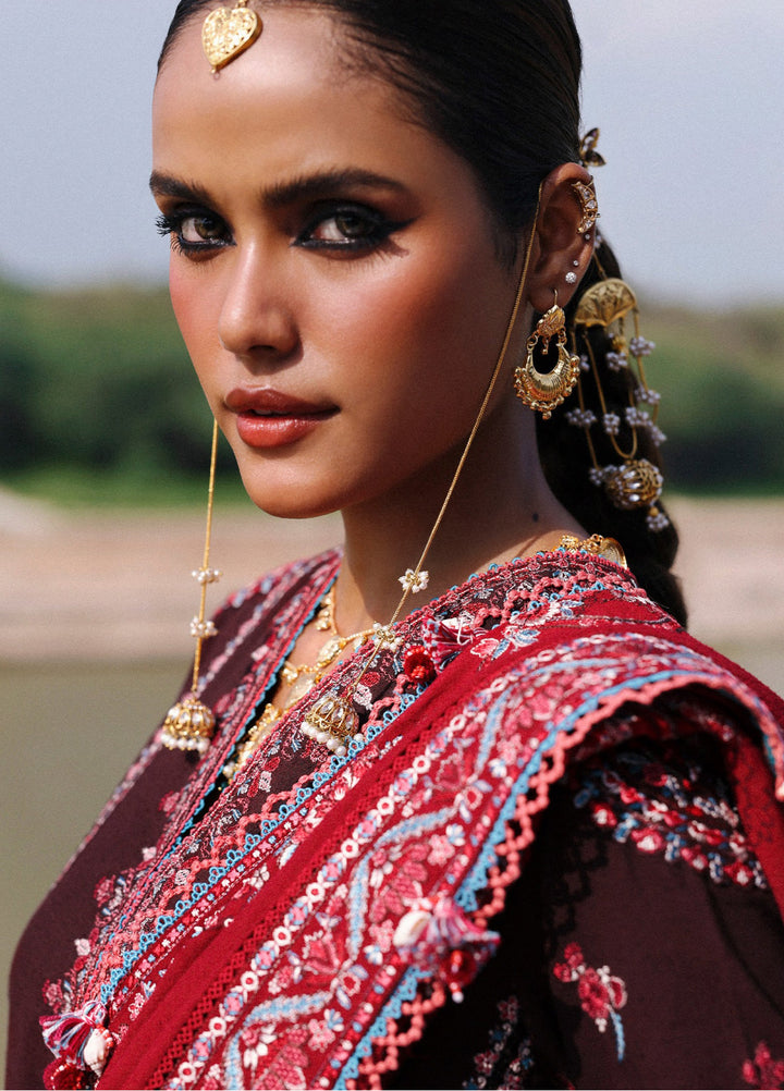 Hussain Rehar Unstitched Karandi Winter Embroidered Suits 3 Piece HRR25K Pari - Winter Collection