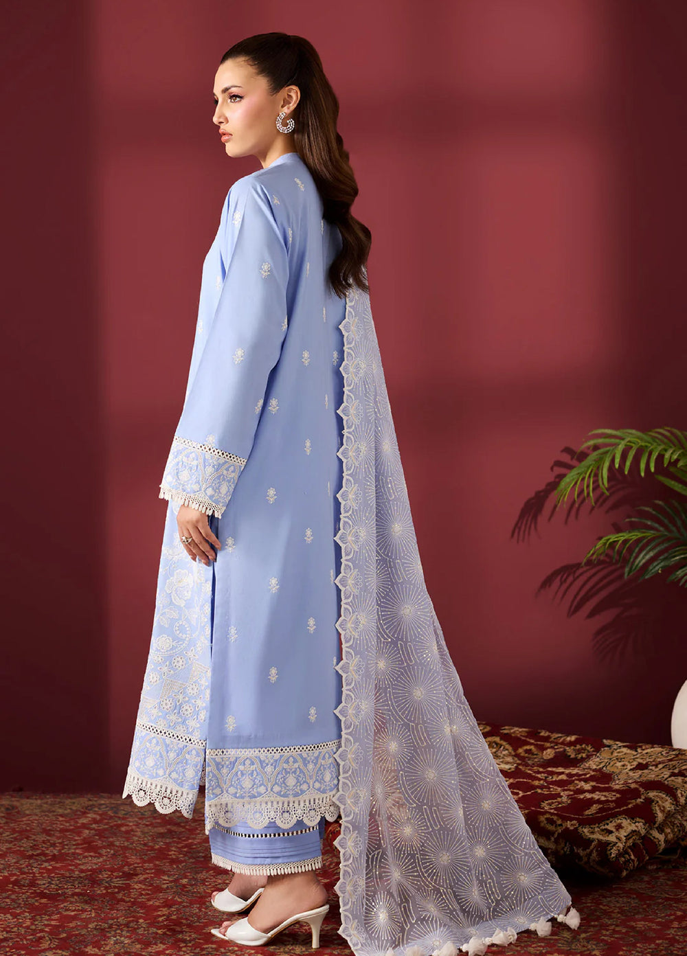 Alizeh Fashion Unstitched Embroidered Lawn 3 Piece Suit AF26ULE AF-EL-7059-COSMIC - Summer Collection