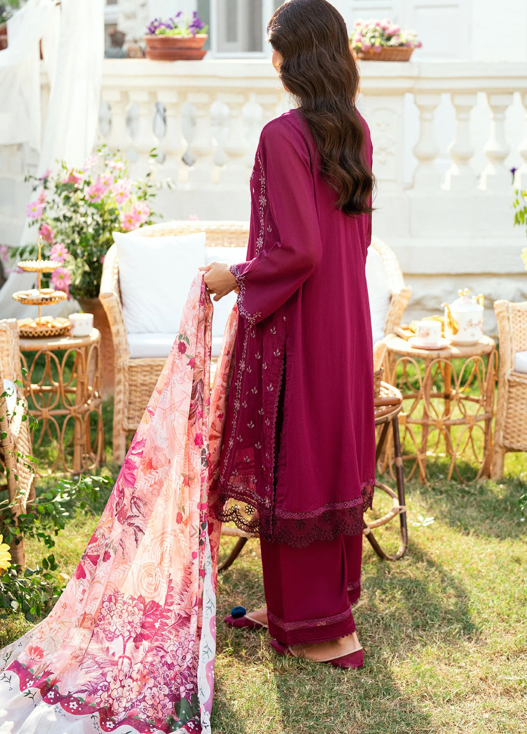 Lamhay by Dhanak Pret Swiss Voile 3 Piece DHN26PSV DC-2582 - Summer Collection