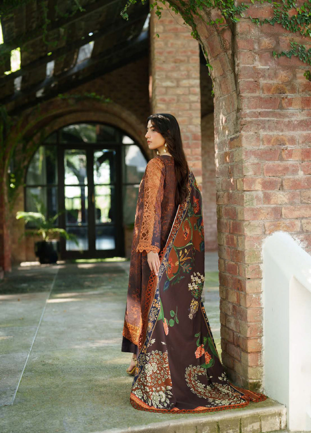 Meraki by Asifa And Nabeel Unstitched Viscose Embroidered Suits 3 Piece AN25MW ANM-07-Forest Calm - Winter Collection