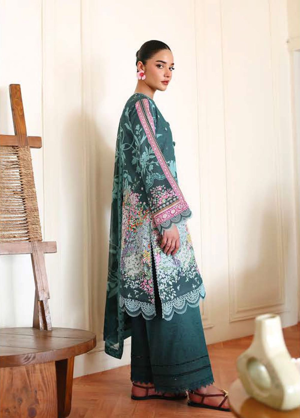 Eclat Garden by Roheenaz Unstitched Printed Lawn 3 Piece Suit RN26UEL Buttercup Bloom - Summer Collection