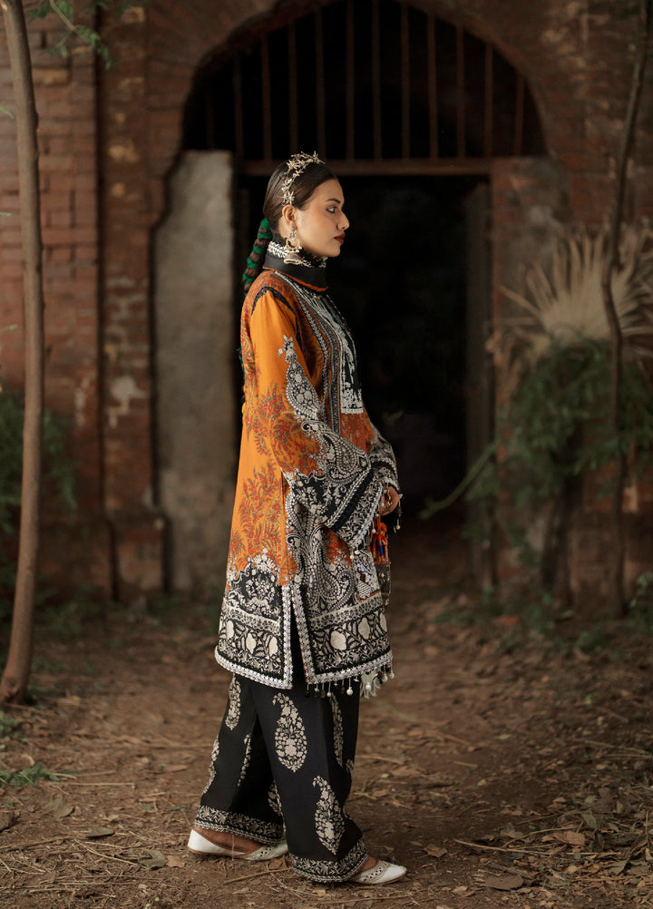 AJR Sard Shaam Embroidered Unstitched Linen Suits 3 Piece AJR25SS AJRW-10 MAHRUKH - Winter Collection