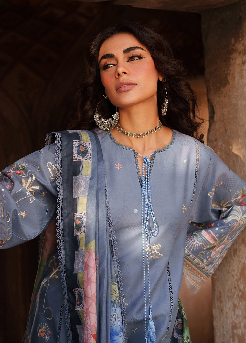 Suroor by Bin Ilyas RTW Embroidered Jacquard Lawn 3 Piece Suit BI26PSL 242B - Festive Collection