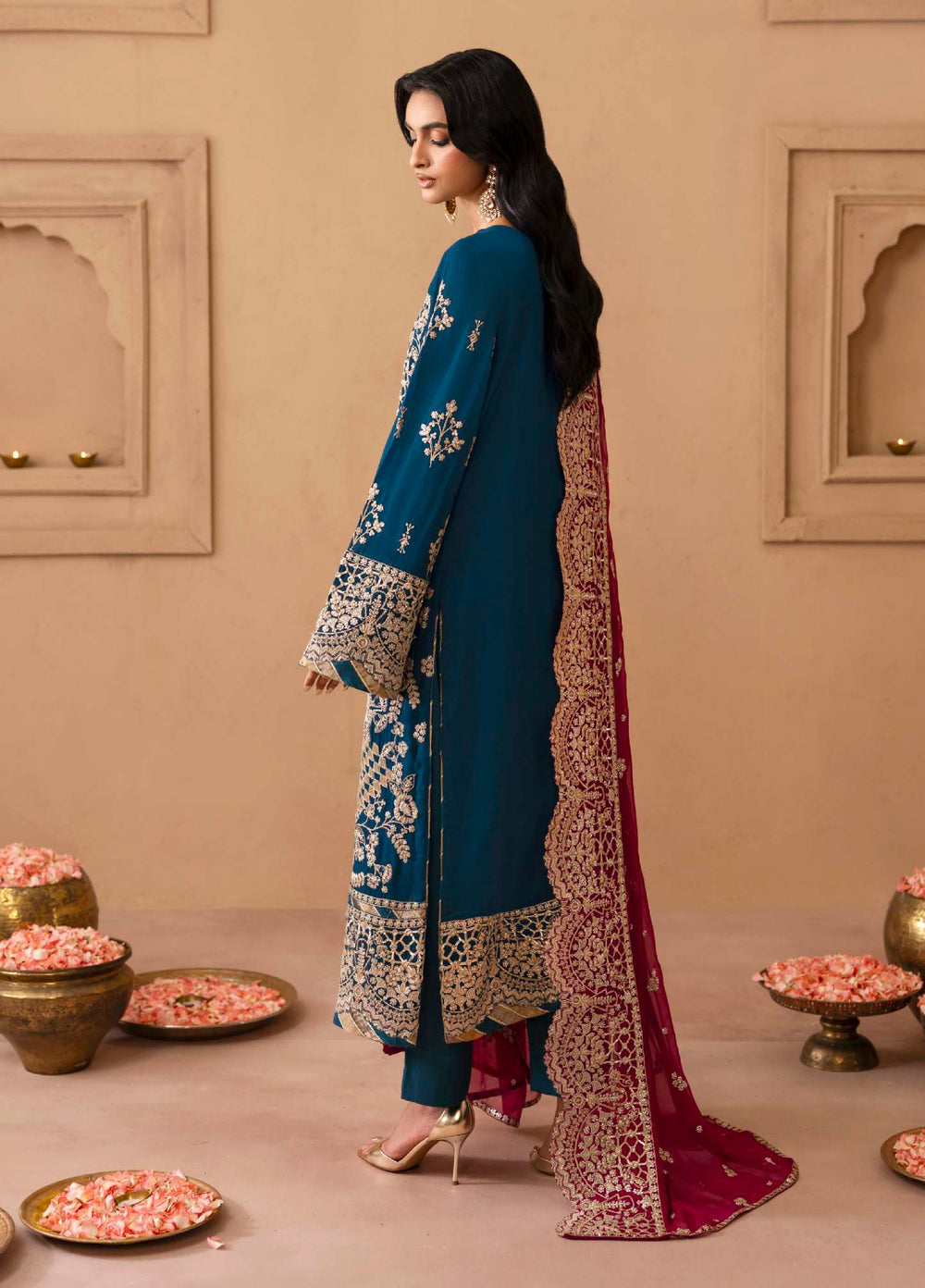 Shehrzadi by Emaan Adeel Unstitched Embroidered Chiffon 3 peice EA25SC Kavya - Formals Collection