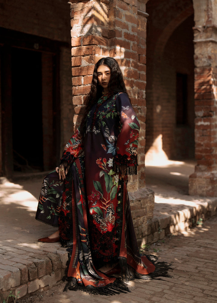 AJR Sard Shaam Embroidered Unstitched Khaddar Suits 3 Piece AJR25SS AJRW-06 AARAISH - Winter Collection