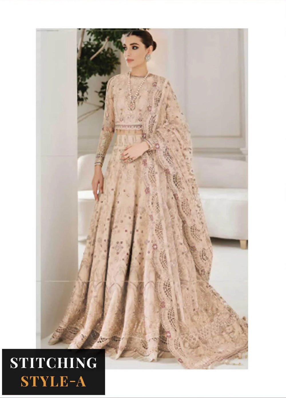Chantelle by Baroque Unstitched Embroidered Net 3 Piece Suit BQ26UFC BQU-CH10-D01 - Festive Collection