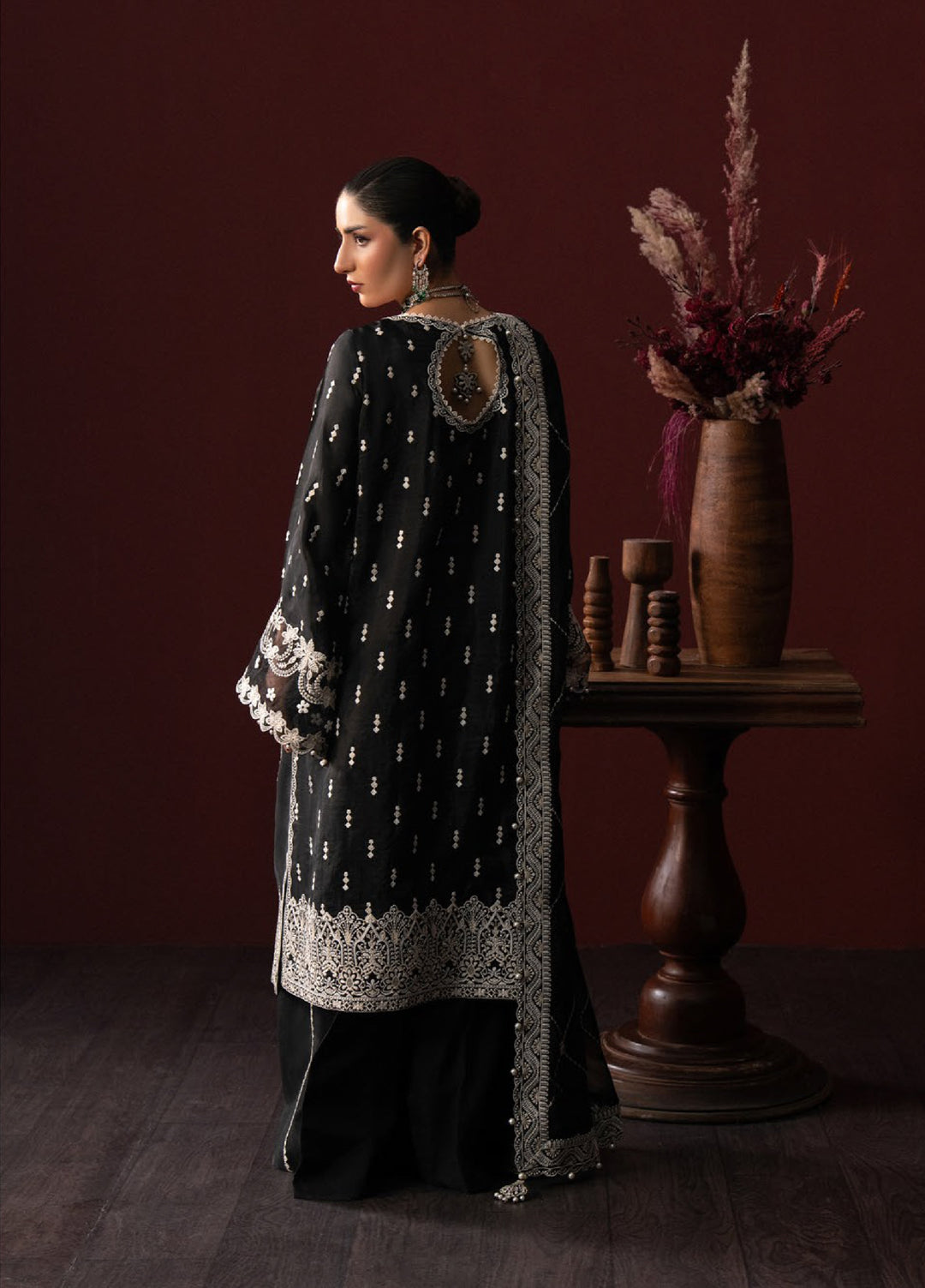 Lady by Aik Atelier Unstitched Tussar Silk Embroidered Suits 3 Piece AIK25L D-02 AIK25L - Festive Collection
