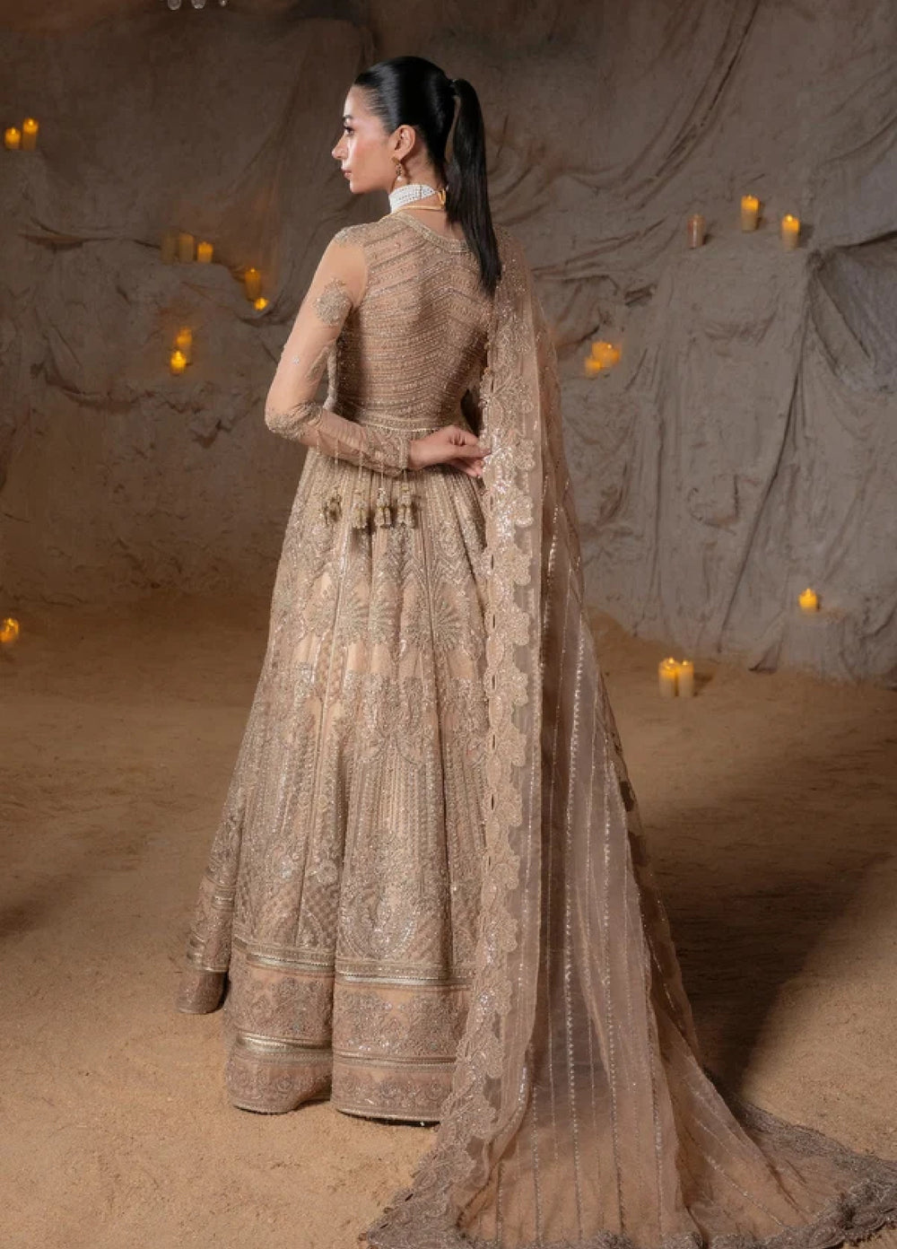 Blink by Zarizaa Unstitched Embroidered NET 3 Piece Suit ZB07-3UNE01B-2509 BIJOU - Wedding Collection