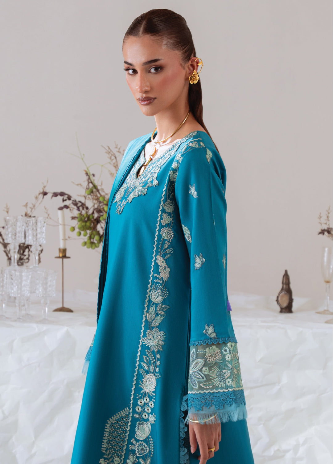 Miraal By Aabyaan Embroidered Chikankari Suits Unstitched 3 Piece ABY25MV D-AV-03-Nehal - Winter Collection